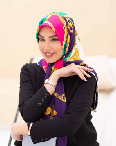 روسری گل توری