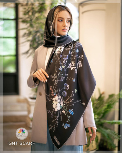 روسری ابریشم ایپک گل و شاخه 1