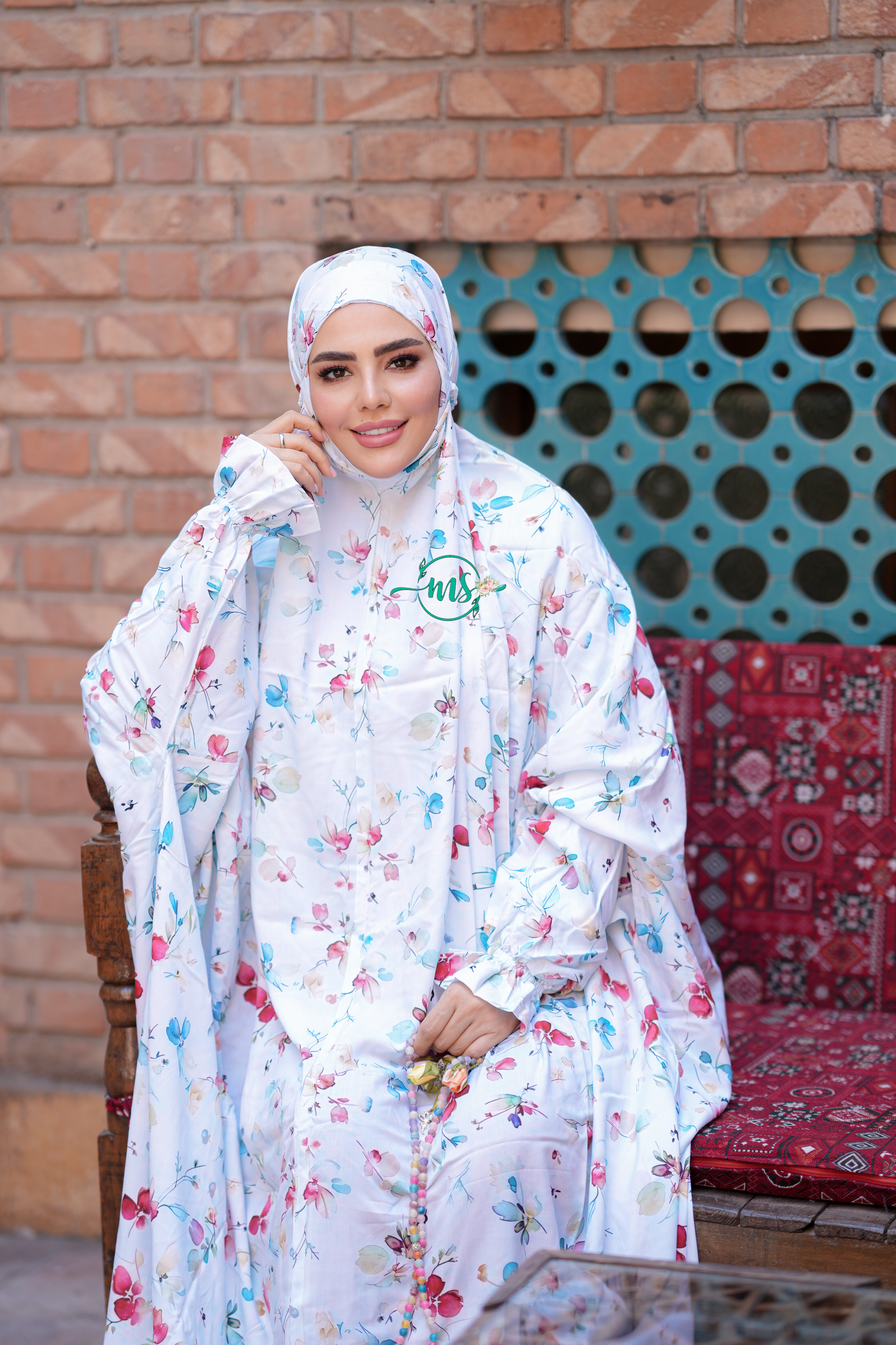 چادر نماز آستین دار کدری 186
