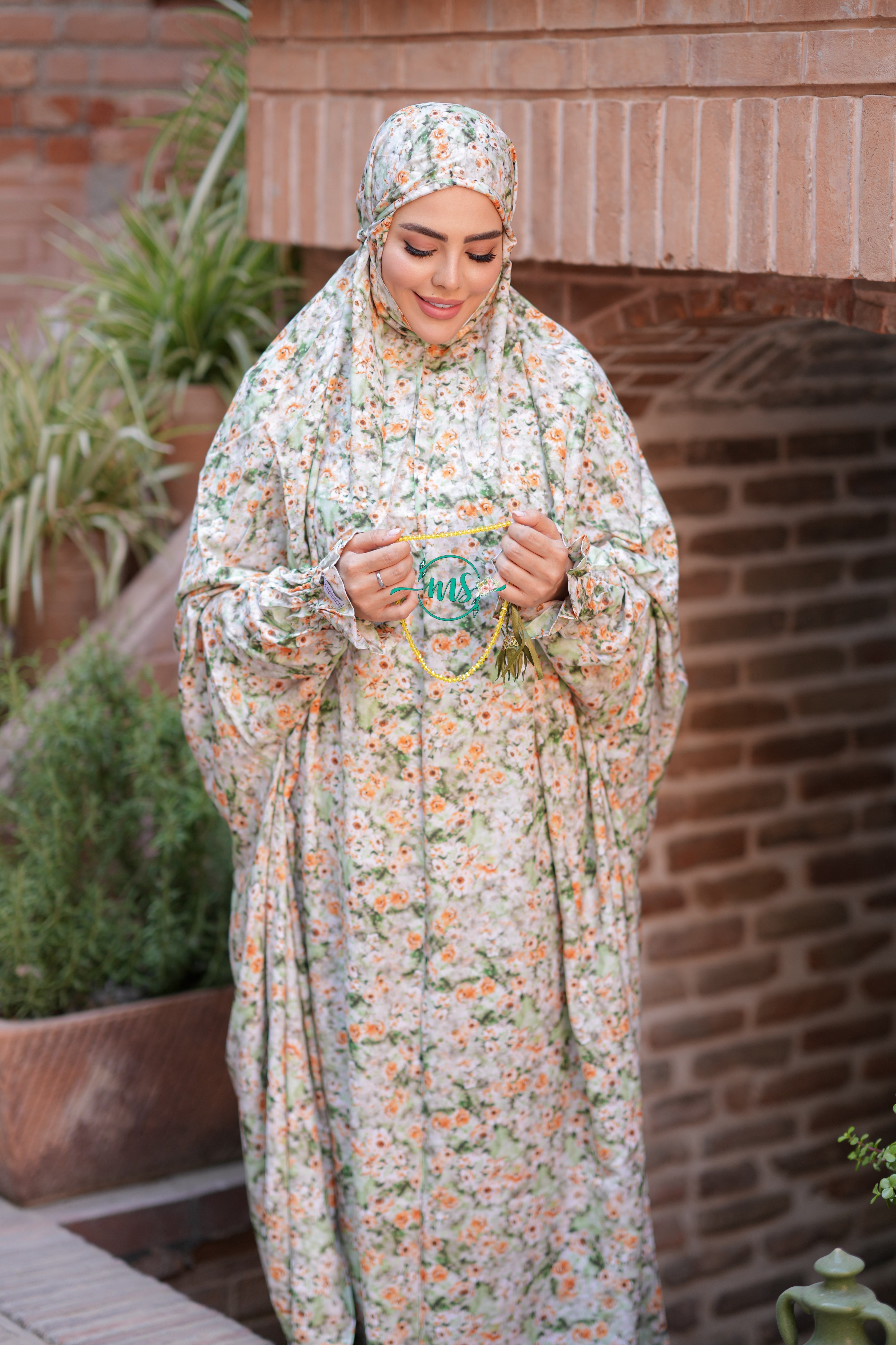 چادر نماز آستین دار کدری 198