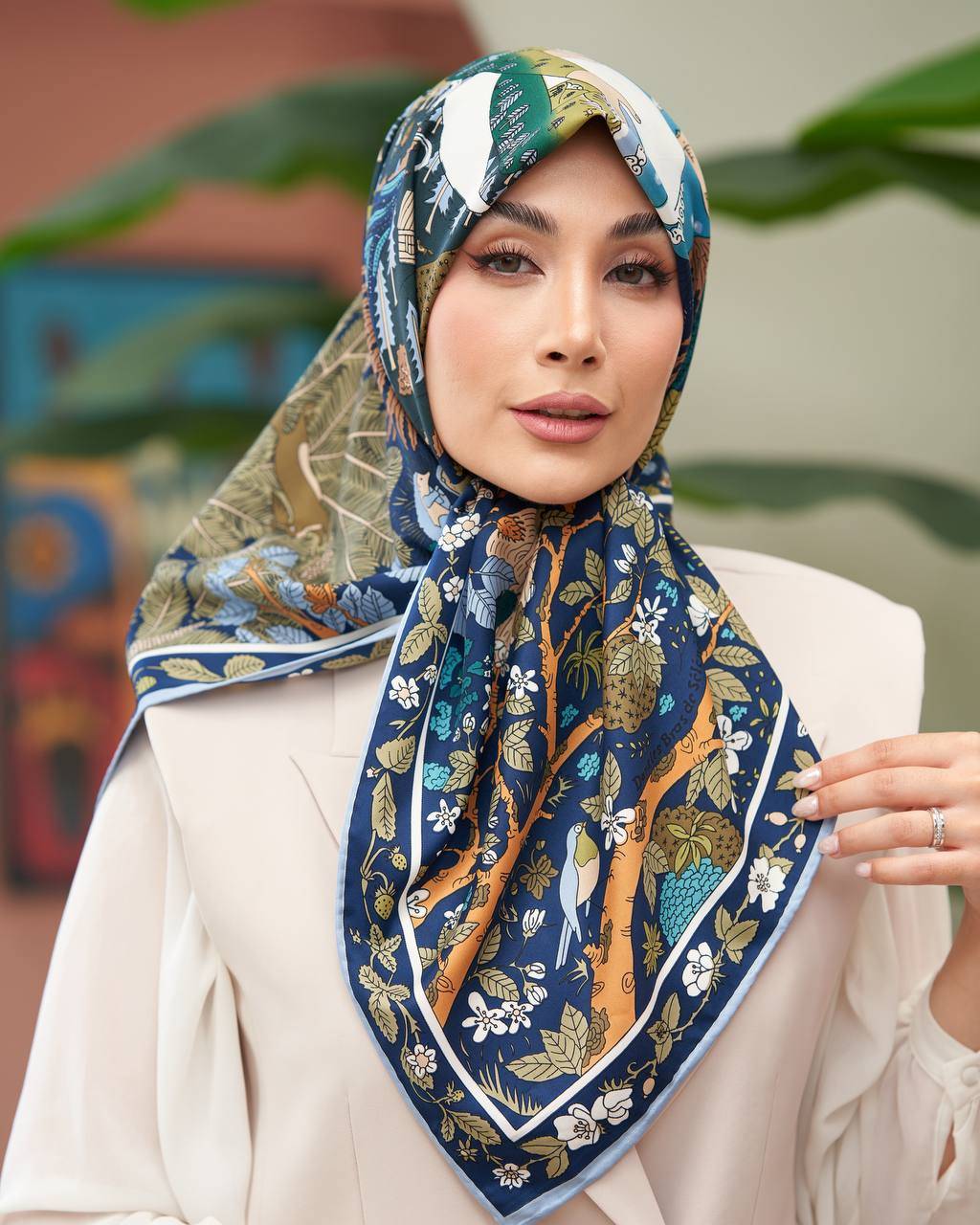 روسری ابریشم کد 5804