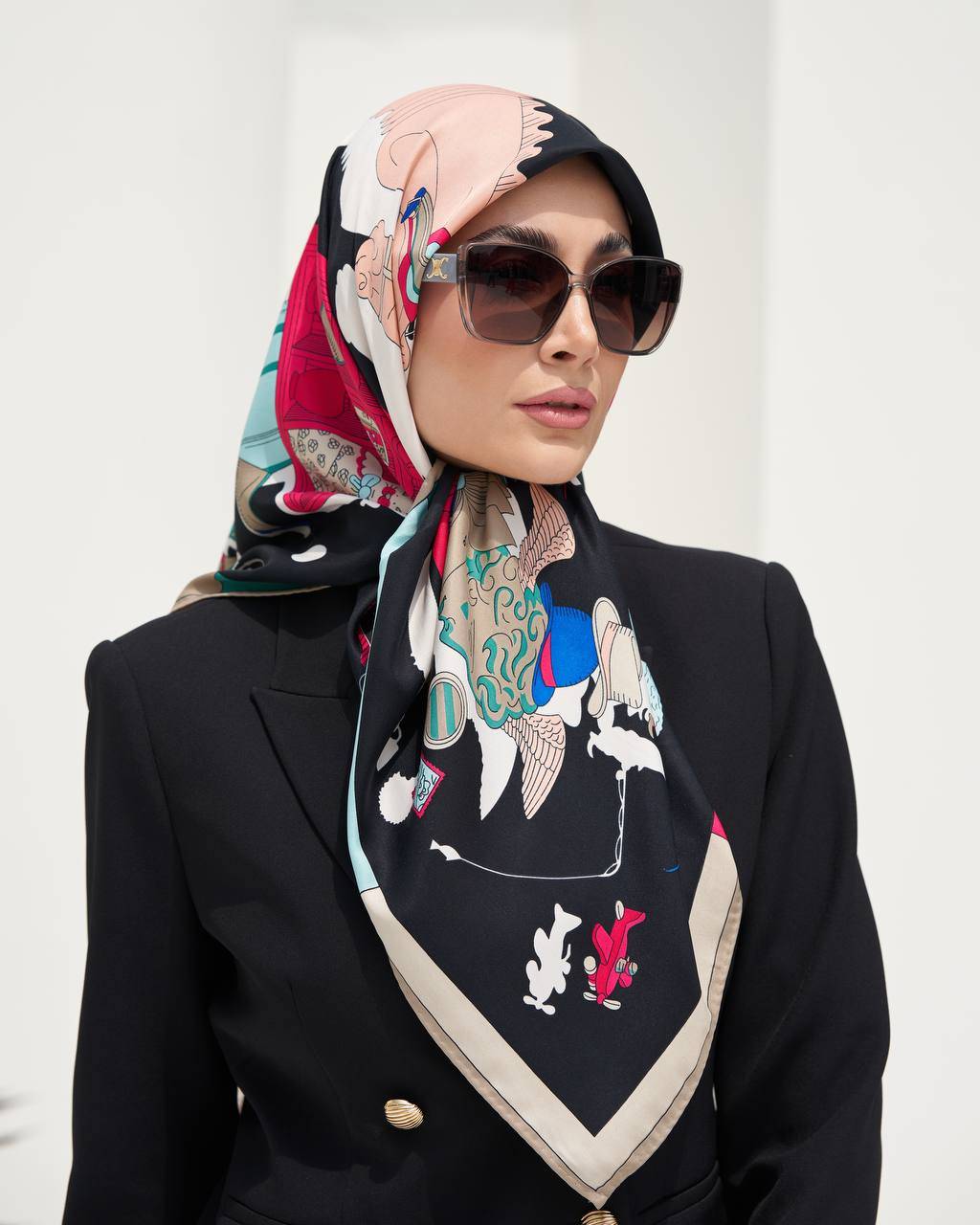 روسری ابریشم کد 5808