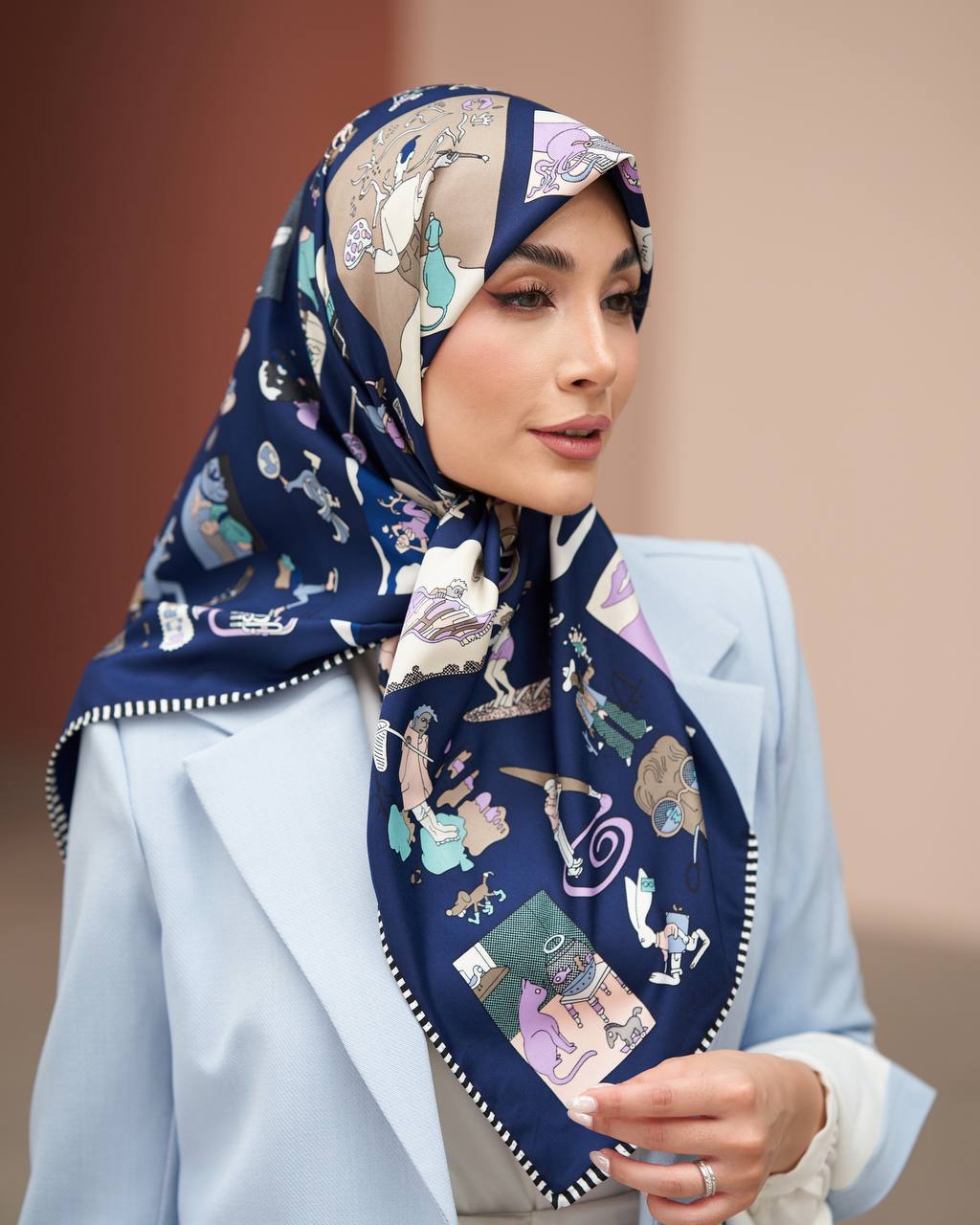 روسری ابریشم کد 5809